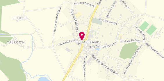 Plan de Pharmacie de Melrand, 5 Place du Marche, 56310 Melrand