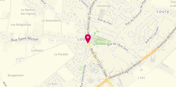 Plan de Pharmacie de Loury, 11 Rue Henri de Toulouse-Lautrec, 45470 Loury