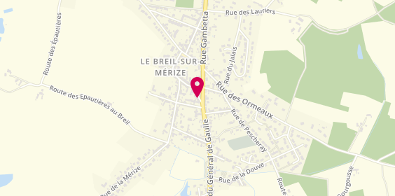 Plan de Pharmacie du Breil, 3 Rue du Dauphin, 72370 Le Breil-sur-Mérize