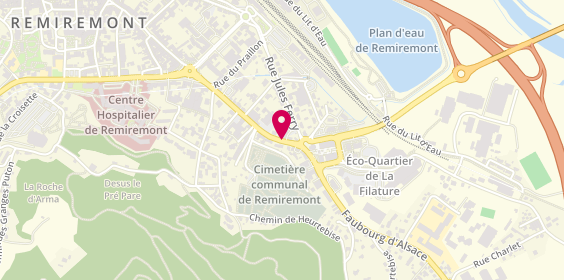 Plan de Pharmacie des Chanoinesses, 21 Rue General Leclerc, 88200 Remiremont