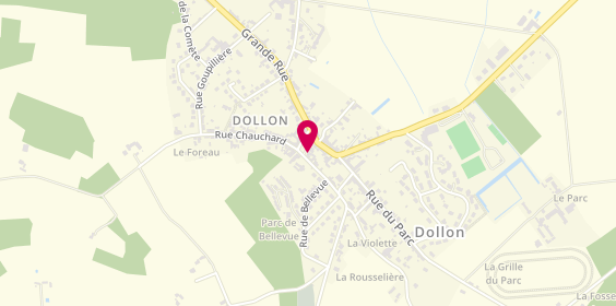 Plan de Pharmacie de Dollon, 2 Place Eglise, 72390 Dollon