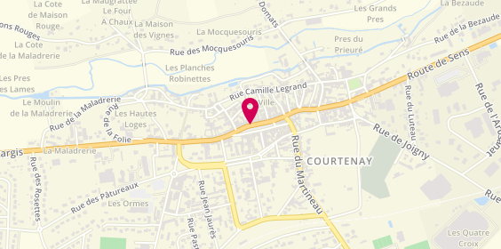 Plan de Pharmacie du Centre, 32 place Armand Chesneau, 45320 Courtenay