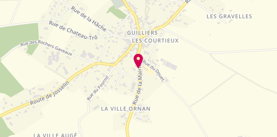 Plan de Pharmacie Gicquiaud, 22 Rue de la Mairie, 56490 Guilliers