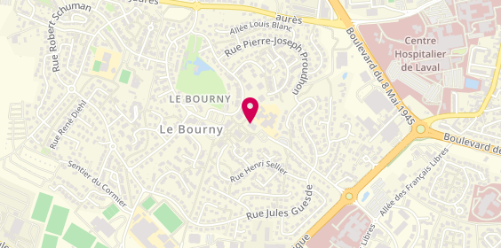 Plan de Pharmacie du Bourny, 16 place de la Commune, 53000 Laval