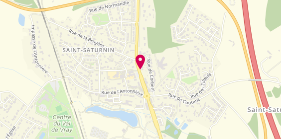Plan de Pharmacie de Saint Saturnin, Centre Commercial 
Boulevard de Maule, 72650 Saint-Saturnin