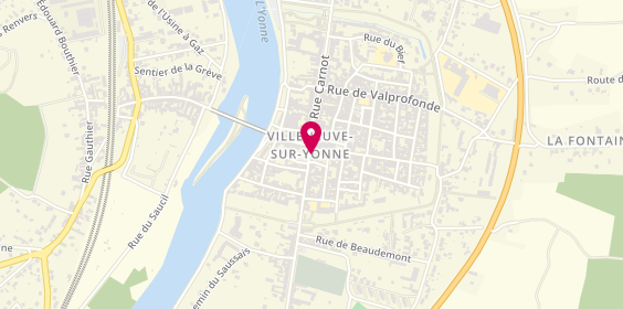 Plan de Pharmacie des 2 Portes, 36 Rue Carnot, 89500 Villeneuve-sur-Yonne