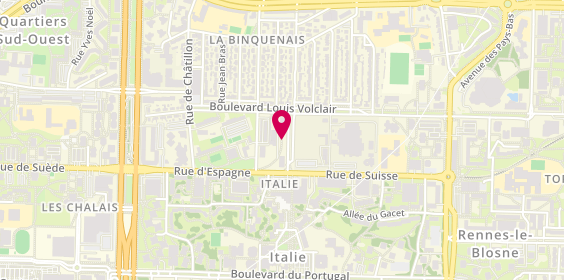 Plan de Pharmacie d'Italie, C Commercial Italie
2 Rue de Suisse, 35200 Rennes