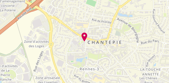 Plan de Thorre Pharmacie de Chantepie, Centre Commercial 
2 Place des Marelles, 35135 Chantepie