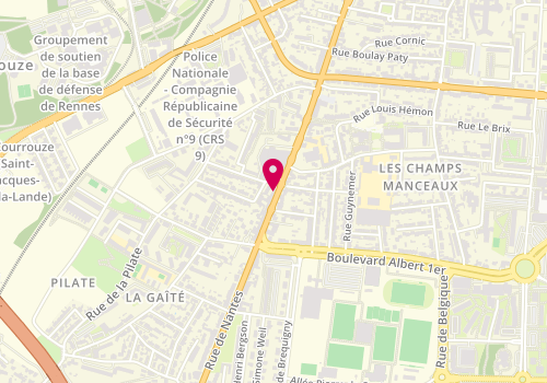 Plan de Pharmacie Saint-Jacques, 258 Rue de Nantes, 35136 Saint-Jacques-de-la-Lande