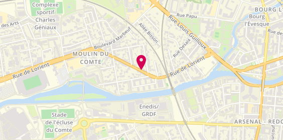 Plan de Pharmacie Rochard Michele, 48 Rue de Lorient, 35000 Rennes