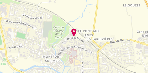 Plan de Pharmacie de l'Étang de la Cane, 18 Rue de l'Étang de la Cane, 35160 Montfort-sur-Meu
