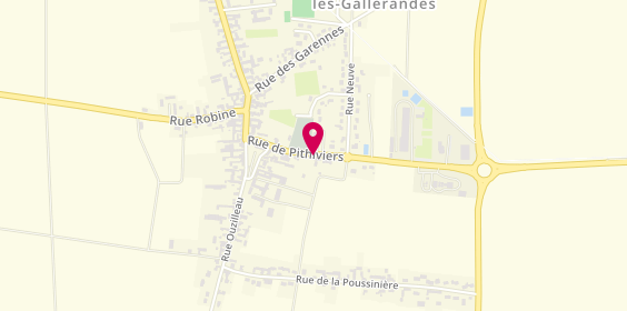 Plan de Pharmacie Delanoue Mercier, 8 Rue de Pithiviers, 45480 Bazoches-les-Gallerandes