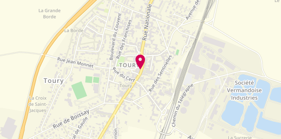 Plan de Pharmacie de Toury, 94 Rue Nationale, 28310 Toury