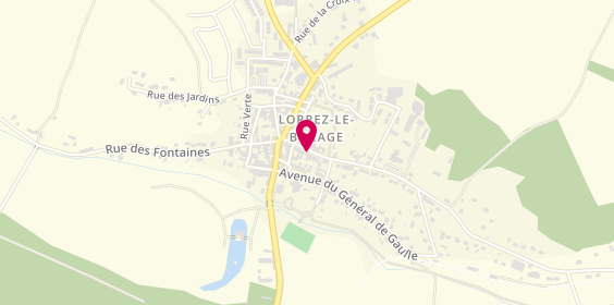 Plan de Pharmacie de Lorrez, 18 Rue Emile Bru, 77710 Lorrez-le-Bocage-Préaux