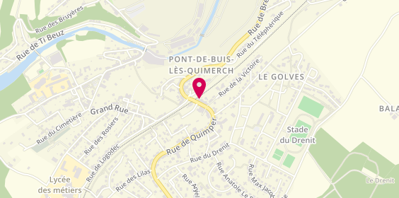 Plan de Pharmacie de la Gare, 1 Rue de Quimper, 29590 Pont-de-Buis-lès-Quimerch