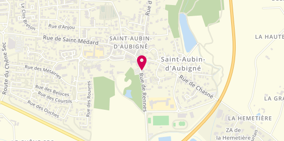 Plan de Pharmacie Saint Aubinoise, 11 Rue de Rennes, 35250 Saint-Aubin-d'Aubigné
