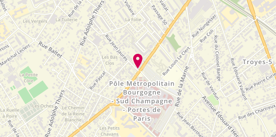 Plan de Pharmacie des Hauts Clos, 29 Rue Jean Jaurès, 10120 Saint-André-les-Vergers