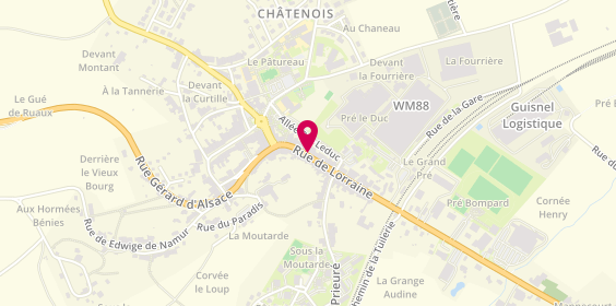 Plan de Pharmacie de Chatenois, 15 Rue de Lorraine, 88170 Châtenois