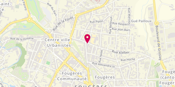 Plan de Pharmacie de Bonabry, 46 Rue des Feuteries, 35300 Fougères