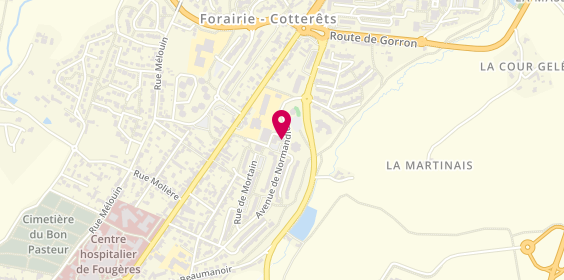 Plan de Pharmacie des Cotterêts, 37 avenue de Normandie, 35300 Fougères