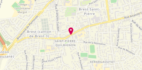 Plan de Pharmacie de Saint Pierre, 33 Rue Victor Eusen, 29200 Brest