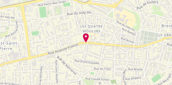 Plan de Pharmacie le Guern Lesueur, 153 Rue Anatole France, 29200 Brest