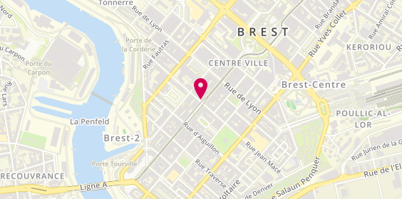 Plan de Pharmacie Centrale - Ouest Sante - Brest, 56 Rue de Siam, 29200 Brest