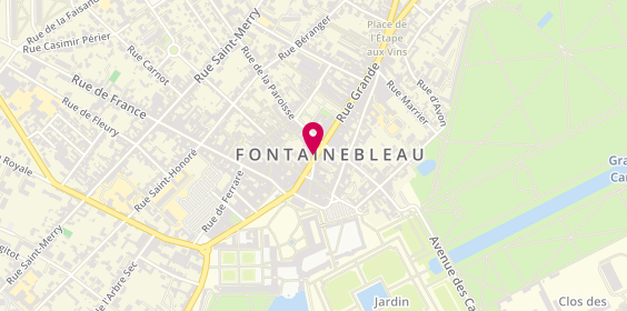 Plan de Grande Pharmacie Centrale, 37 Rue Grande, 77300 Fontainebleau