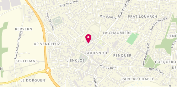 Plan de Pharmacie Gourmelon, 9 Rue Saint Gouesnou, 29850 Gouesnou