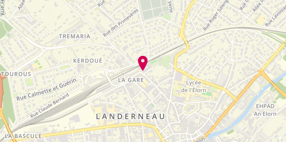 Plan de Pharmacie de la Gare, 82 Rue de la Font Blanche, 29800 Landerneau