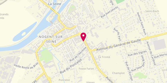 Plan de Alphega Pharmacie, 16 avenue Pasteur, 10400 Nogent-sur-Seine