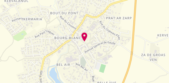 Plan de Pharmacie de Bourg Blanc, 8 Place Sainte Barbe, 29860 Bourg-Blanc
