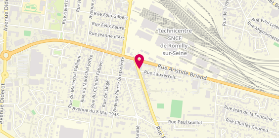 Plan de Pharmacie Ramberti, 1 Rue Emile Zola
193 Rue Aristide Briand, 10100 Romilly-sur-Seine
