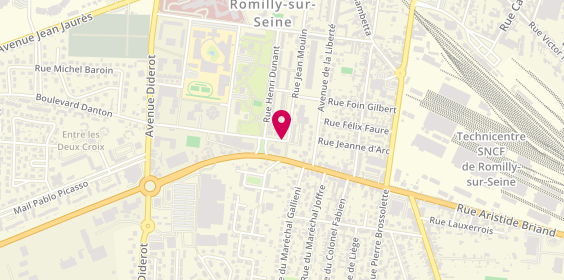 Plan de Pharmacie Robespierre, 60 Boulevard Maximilien Robespierre, 10100 Romilly-sur-Seine
