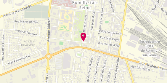 Plan de SELARL Romillonne, Boulevard Maximil Robespierre, 10100 Romilly-sur-Seine