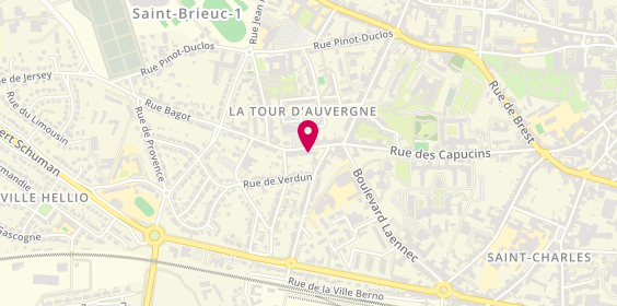 Plan de Pharmacie Carmélie, 7 Rue Bagot, 22000 Saint-Brieuc