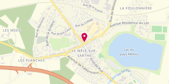 Plan de Pharmacie du Pays Mêlois, 2 Place Charles de Gaulle, 61170 Le Mêle-sur-Sarthe