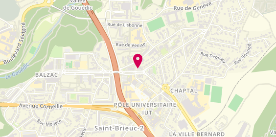 Plan de Pharmacie de l'Université, 3 place de la Cité, 22000 Saint-Brieuc