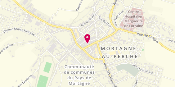 Plan de Pharmacie des Halles, 1 Rue des Marchands, 61400 Mortagne-au-Perche