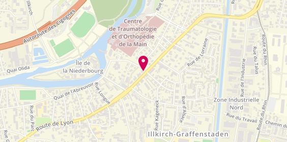 Plan de Pharmacie de la Niederbourg, 38 Route de Lyon, 67400 Illkirch-Graffenstaden