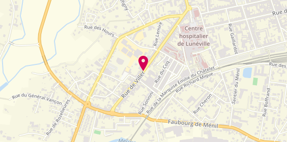 Plan de Pharmacie des Faïenceries, 86 Rue de Viller, 54300 Lunéville