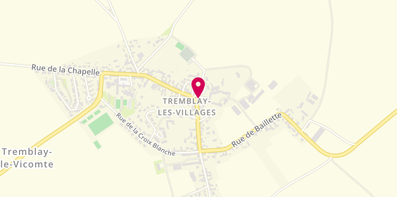 Plan de Pharmacie de Tremblay le Vicomte, 2 Bis Place de l'Église, 28170 Tremblay-les-Villages