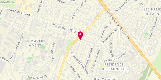 Plan de Pharmacie du Soleil, 38 Rue Georges Sand, 91130 Ris-Orangis