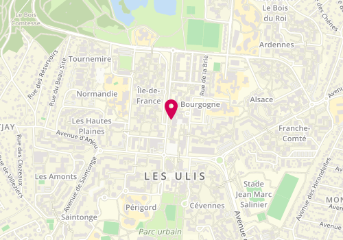 Plan de Pharmacie de la Pyramide, 124 avenue des Champs Lasniers, 91940 Les Ulis