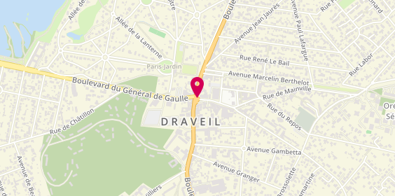 Plan de Pharmacie Centrale de Draveil, 1 Place de la Republique, 91210 Draveil