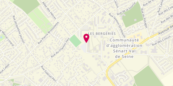 Plan de Pharmacie des Bergeries, Centre Commercial des Bergeries
Rue du Chemin Vert, 91210 Draveil
