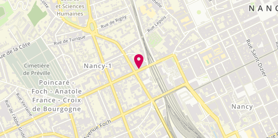 Plan de Pharmacie Saint Léon, 26 Rue Raymond Poincaré, 54000 Nancy