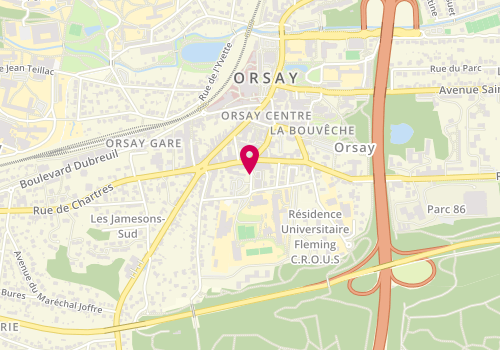 Plan de Pharmacie d'Orsay, 2 Rue du Lycee
10 Bis Rue de Paris, 91400 Orsay