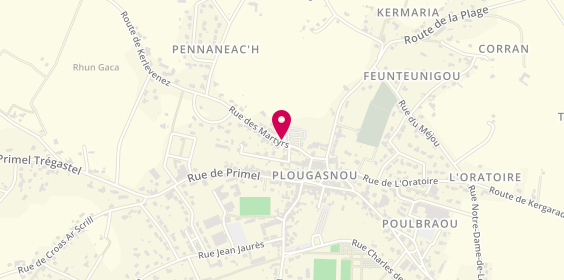 Plan de Pharmacie Boulanger, 1 Rue des Martyrs, 29630 Plougasnou