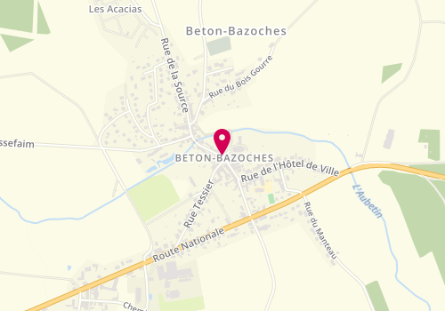 Plan de Pharmacie de Beton Bazoches, 1 Place de l'Eglise, 77320 Beton-Bazoches